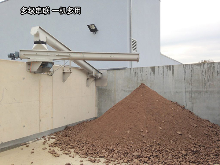 污泥輸送可多級串聯式安裝，超長間隔輸送物料